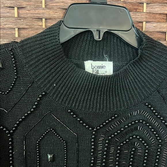 Vintage Black Geometric Patterned Sweater - Picture 5 of 6